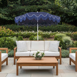 Mariner 6.5 ft. Classic Cottage Fringe Tassel Market Beach Umbrella