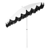 Mariner 6.5 ft. Classic Cottage Fringe Tassel Market Beach Umbrella