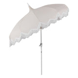 Delphine 8 ft. Classic Bohemian Fringe Pagoda Market Patio Umbrella with Auto-Tilt Crank Wind Vent and UV Protection