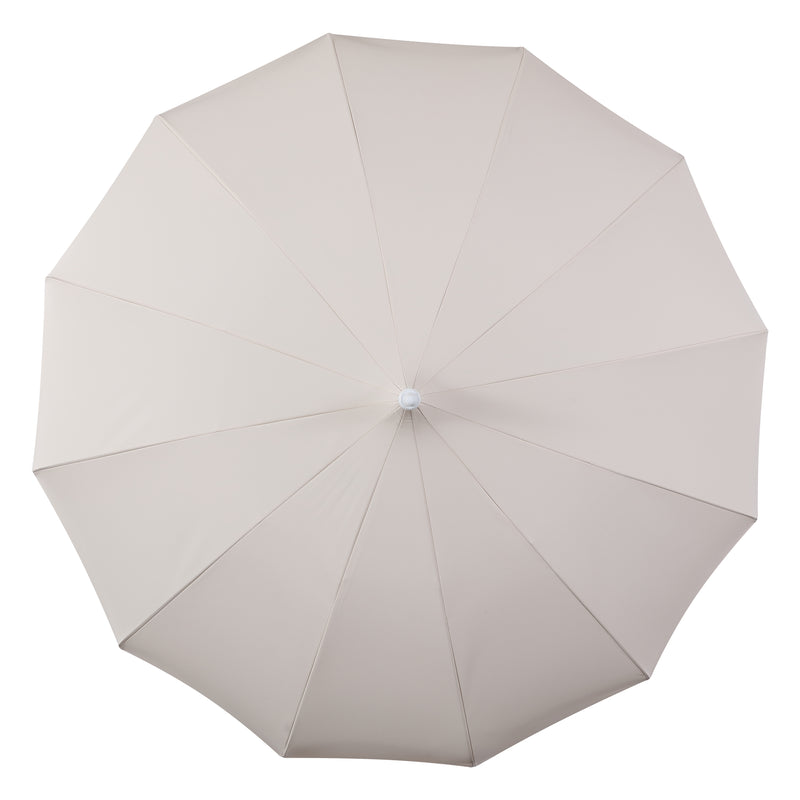 Delphine 8 ft. Classic Bohemian Fringe Pagoda Market Patio Umbrella with Auto-Tilt Crank Wind Vent and UV Protection