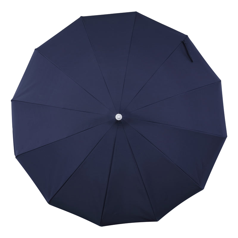 Delphine 8 ft. Classic Bohemian Fringe Pagoda Market Patio Umbrella with Auto-Tilt Crank Wind Vent and UV Protection