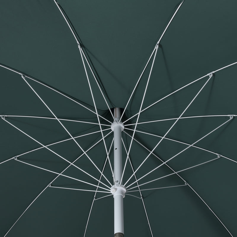 Delphine 8 ft. Classic Bohemian Fringe Pagoda Market Patio Umbrella with Auto-Tilt Crank Wind Vent and UV Protection
