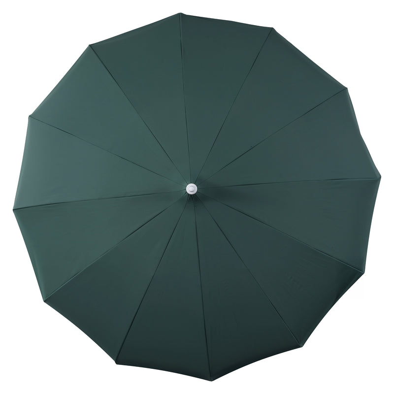 Delphine 8 ft. Classic Bohemian Fringe Pagoda Market Patio Umbrella with Auto-Tilt Crank Wind Vent and UV Protection