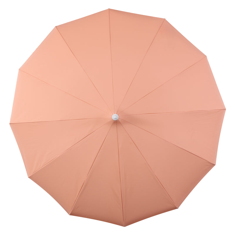 Delphine 8 ft. Classic Bohemian Fringe Pagoda Market Patio Umbrella with Auto-Tilt Crank Wind Vent and UV Protection