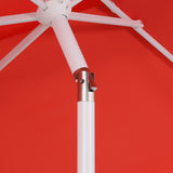 Fletcher 8.5 ft. Coastal Double-Tiered Castle Market Patio Umbrella with Auto-Tilt Crank Wind Vent and UV Protection