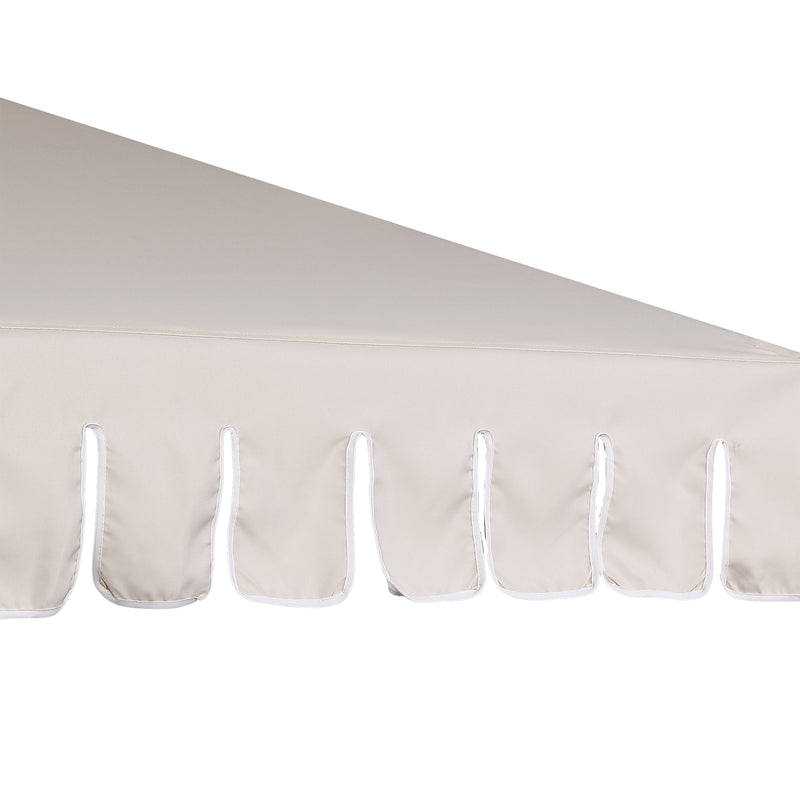Dexter 8.5 ft. Classic Castle Scalloped Market Patio Umbrella with Auto-Tilt Crank Wind Vent and UV Protection