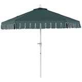 Dexter 8.5 ft. Classic Castle Scalloped Market Patio Umbrella with Auto-Tilt Crank Wind Vent and UV Protection