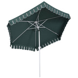 Dexter 8.5 ft. Classic Castle Scalloped Market Patio Umbrella with Auto-Tilt Crank Wind Vent and UV Protection