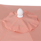 Dexter 8.5 ft. Classic Castle Scalloped Market Patio Umbrella with Auto-Tilt Crank Wind Vent and UV Protection