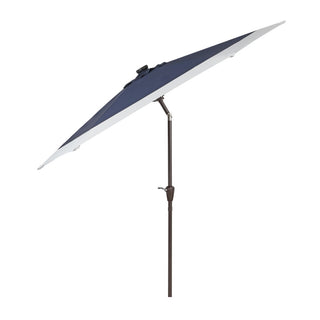 Spencer 9 ft. Classic Coastal 2-Tone Solar LED Market Patio Umbrella - JONATHAN Y