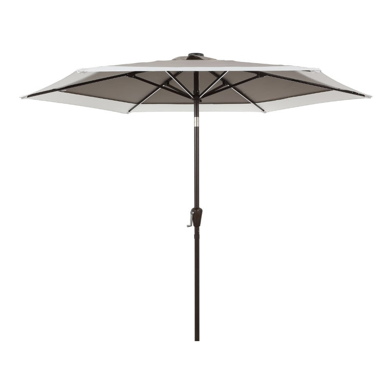 Spencer 9 ft. Classic Coastal 2-Tone Solar LED Market Patio Umbrella - JONATHAN Y