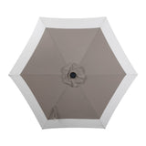 Spencer 9 ft. Classic Coastal 2-Tone Solar LED Market Patio Umbrella - JONATHAN Y