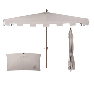 Sidney 9 ft. Classic MidCentury Rectangular Half Market Patio Umbrella