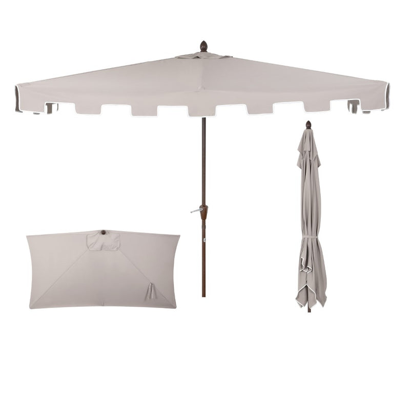 Sidney 9 ft. Classic MidCentury Rectangular Half Market Patio Umbrella