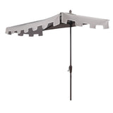 Sidney 9 ft. Classic MidCentury Rectangular Half Market Patio Umbrella