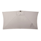 Sidney 9 ft. Classic MidCentury Rectangular Half Market Patio Umbrella