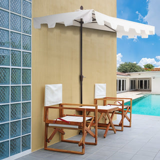 Sidney 9 ft. Classic MidCentury Rectangular Half Market Patio Umbrella