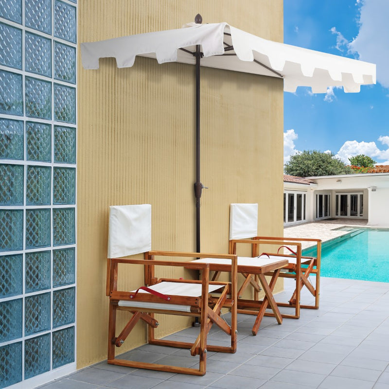 Sidney 9 ft. Classic MidCentury Rectangular Half Market Patio Umbrella
