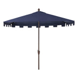 Sidney 9 ft. Classic MidCentury Rectangular Half Market Patio Umbrella