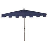 Sidney 9 ft. Classic MidCentury Rectangular Half Market Patio Umbrella