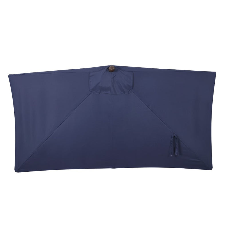 Sidney 9 ft. Classic MidCentury Rectangular Half Market Patio Umbrella