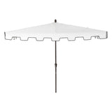 Sidney 9 ft. Classic MidCentury Rectangular Half Market Patio Umbrella