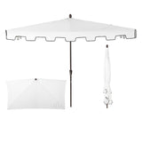 Sidney 9 ft. Classic MidCentury Rectangular Half Market Patio Umbrella