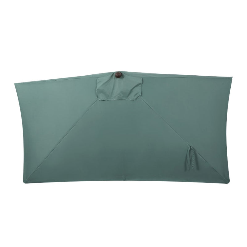 Sidney 9 ft. Classic MidCentury Rectangular Half Market Patio Umbrella