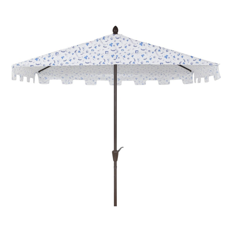 Sidney 9 ft. Classic MidCentury Rectangular Half Market Patio Umbrella