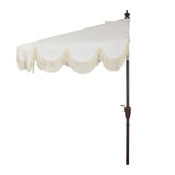 Beverly 9 ft. Designer Classic Scalloped Fringe Half Market Patio Umbrella