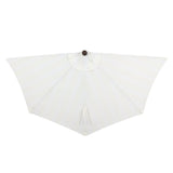 Beverly 9 ft. Designer Classic Scalloped Fringe Half Market Patio Umbrella