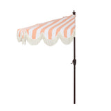 Beverly 9 ft. Designer Classic Scalloped Fringe Half Market Patio Umbrella