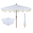 Blue/White/Cream, Dark Brown