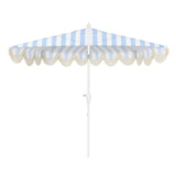 Beverly 9 ft. Designer Classic Scalloped Fringe Half Market Patio Umbrella
