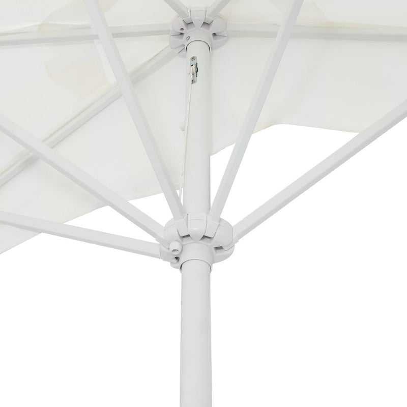 Beverly 9 ft. Designer Classic Scalloped Fringe Half Market Patio Umbrella