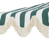 Beverly 9 ft. Designer Classic Scalloped Fringe Half Market Patio Umbrella