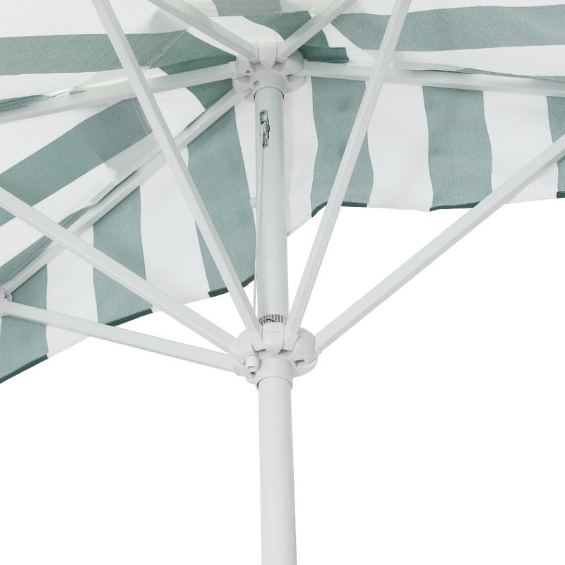 Beverly 9 ft. Designer Classic Scalloped Fringe Half Market Patio Umbrella