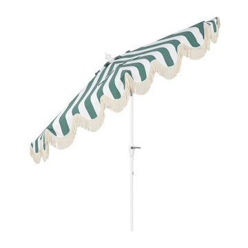 green and white striped patio umbrella JONATHAN Y