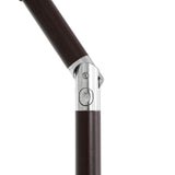 Terrace Arc 9 ft. Classic MidCentury Scalloped Fringe Market Patio Half Umbrella with CrankTilt Button and UV Protection