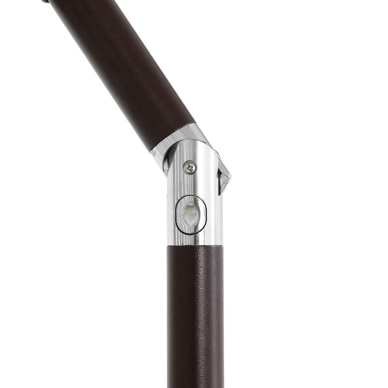 Terrace Arc 9 ft. Classic MidCentury Scalloped Fringe Market Patio Half Umbrella with CrankTilt Button and UV Protection