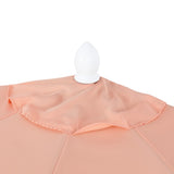 Terrace Arc 9 ft. Classic MidCentury Scalloped Fringe Market Patio Half Umbrella with CrankTilt Button and UV Protection