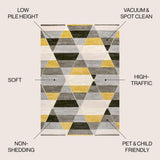 Kehoe Retro Diamonds Geometric Area Rug