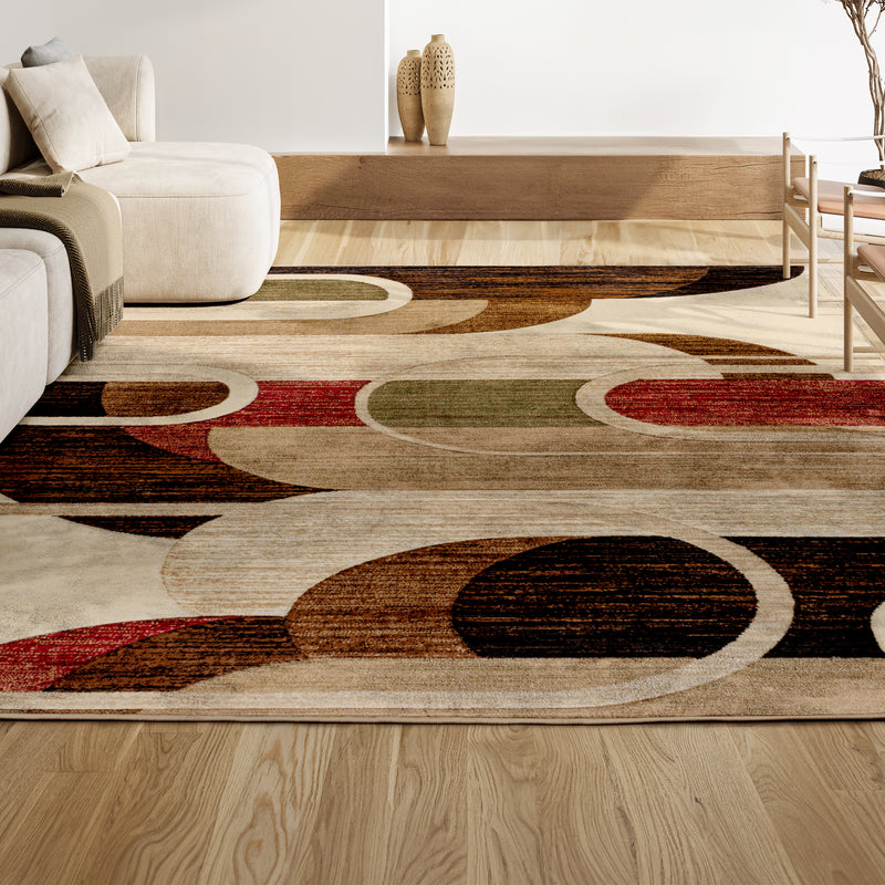 Tamara Retro Abstract Arches Area Rug