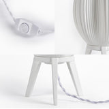 Wavy Modern Contemporary Plant-Based PLA 3D Printed Dimmable LED Table Lamp - JONATHAN Y