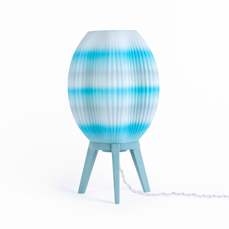 Wavy Modern Contemporary Plant-Based PLA 3D Printed Dimmable LED Table Lamp - JONATHAN Y