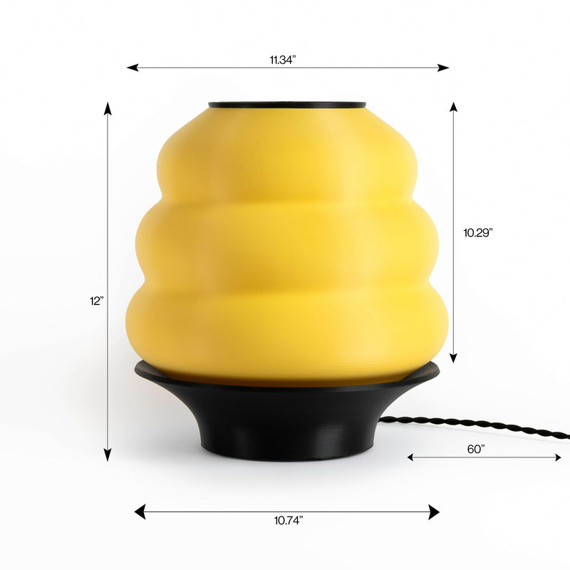 Honey Pot Minimalist Classic Plant-Based PLA 3D Printed Dimmable LED Table Lamp - JONATHAN Y