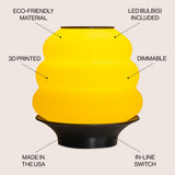 Honey Pot Minimalist Classic Plant-Based PLA 3D Printed Dimmable LED Table Lamp - JONATHAN Y
