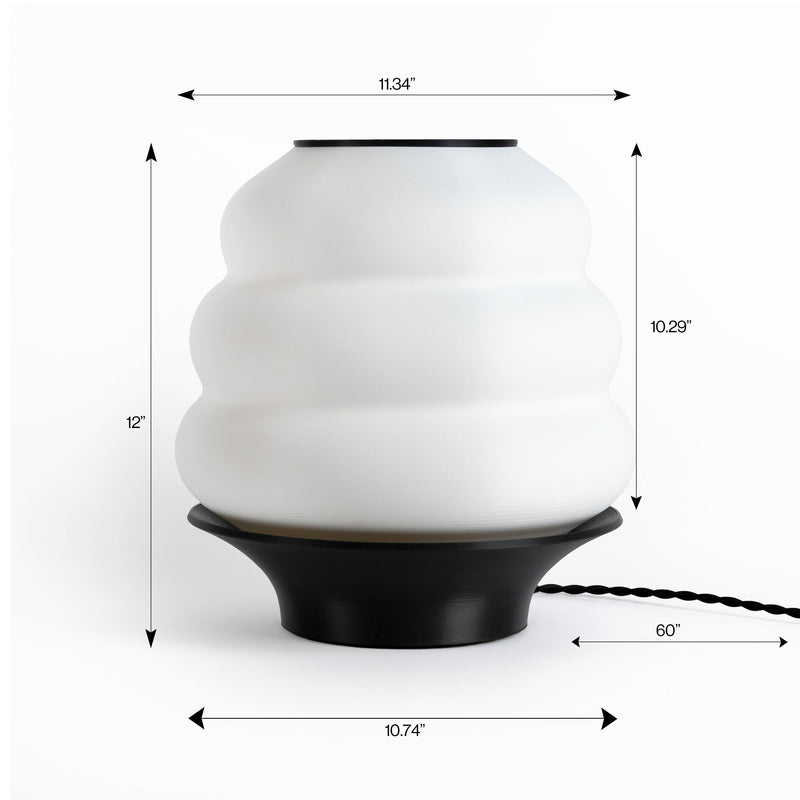 Honey Pot Minimalist Classic Plant-Based PLA 3D Printed Dimmable LED Table Lamp - JONATHAN Y