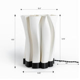 Flame Modern Bohemian Plant-Based PLA 3D Printed Dimmable LED Table Lamp - JONATHAN Y