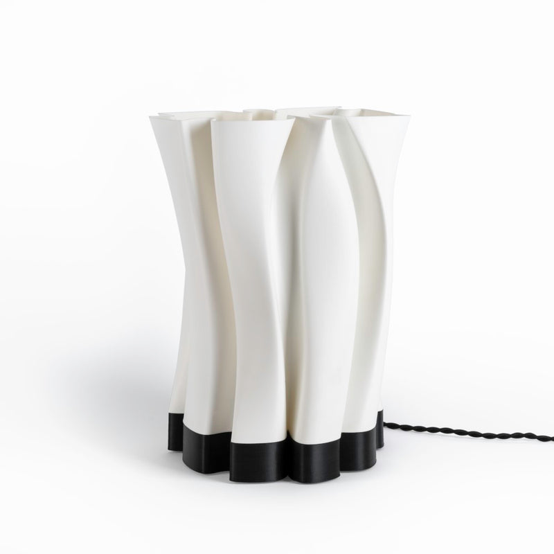 Flame Modern Bohemian Plant-Based PLA 3D Printed Dimmable LED Table Lamp - JONATHAN Y